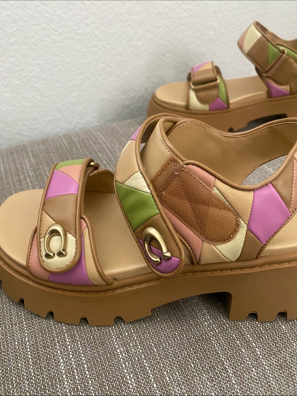 Coach | Brynn Platform Quilted Patchwork Leather Sandals | NWOT - Picture 7 of 7